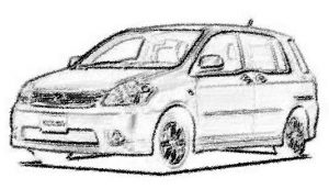 愛車「ラウム」のカーディーラーでの車検